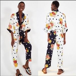 Farm Rio Mixed Nanaju Jumpsuit Large